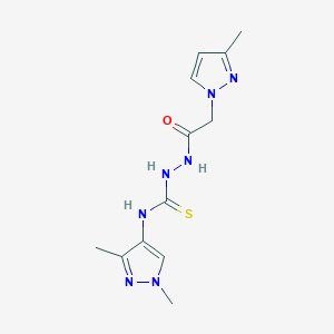 N-(1,3-dimethyl-1H-pyrazol-4-yl)-2-[(3-methyl-1H-pyrazol-1-yl)acetyl]hydrazinecarbothioamide