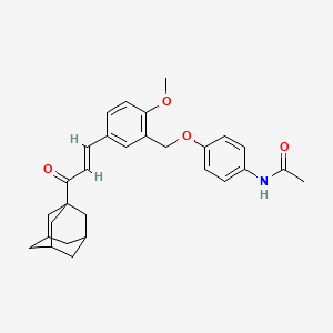 molecular formula C29H33NO4 B10915663 N~1~-[4-({5-[(E)-3-(1-Adamantyl)-3-oxo-1-propenyl]-2-methoxybenzyl}oxy)phenyl]acetamide 