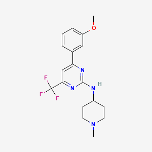 4-(3-methoxyphenyl)-N-(1-methylpiperidin-4-yl)-6-(trifluoromethyl)pyrimidin-2-amine