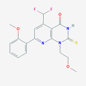 5-(difluoromethyl)-1-(2-methoxyethyl)-7-(2-methoxyphenyl)-2-sulfanylpyrido[2,3-d]pyrimidin-4(1H)-one