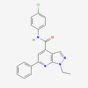 N-(4-chlorophenyl)-1-ethyl-6-phenyl-1H-pyrazolo[3,4-b]pyridine-4-carboxamide