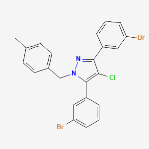 3,5-bis(3-bromophenyl)-4-chloro-1-(4-methylbenzyl)-1H-pyrazole