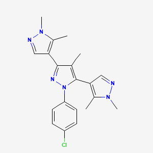 1-(4-chlorophenyl)-3,5-bis(1,5-dimethylpyrazol-4-yl)-4-methylpyrazole