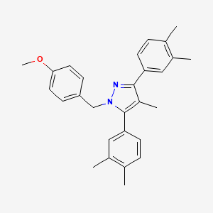 3,5-bis(3,4-dimethylphenyl)-1-(4-methoxybenzyl)-4-methyl-1H-pyrazole