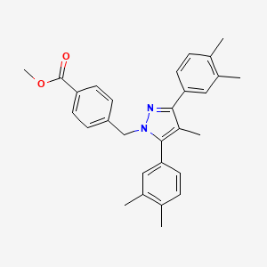 methyl 4-{[3,5-bis(3,4-dimethylphenyl)-4-methyl-1H-pyrazol-1-yl]methyl}benzoate