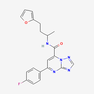 5-(4-fluorophenyl)-N-[4-(furan-2-yl)butan-2-yl][1,2,4]triazolo[1,5-a]pyrimidine-7-carboxamide