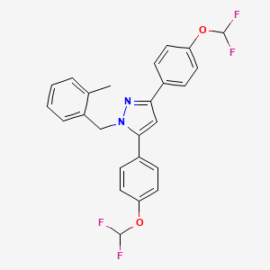 3,5-bis[4-(difluoromethoxy)phenyl]-1-(2-methylbenzyl)-1H-pyrazole