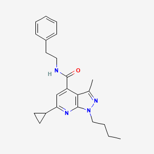 1-butyl-6-cyclopropyl-3-methyl-N-(2-phenylethyl)-1H-pyrazolo[3,4-b]pyridine-4-carboxamide