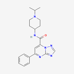 5-phenyl-N-[1-(propan-2-yl)piperidin-4-yl][1,2,4]triazolo[1,5-a]pyrimidine-7-carboxamide