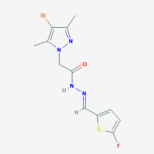 2-(4-Bromo-3,5-dimethyl-1H-pyrazol-1-YL)-N'~1~-[(5-fluoro-2-thienyl)methylene]acetohydrazide