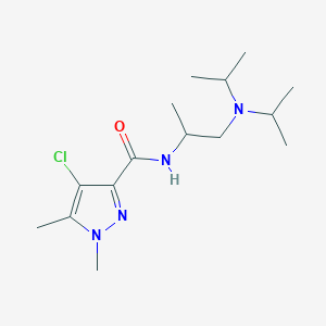 4-chloro-N-[1-(dipropan-2-ylamino)propan-2-yl]-1,5-dimethyl-1H-pyrazole-3-carboxamide