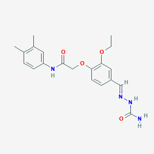 (2E)-2-(4-{2-[(3,4-dimethylphenyl)amino]-2-oxoethoxy}-3-ethoxybenzylidene)hydrazinecarboxamide