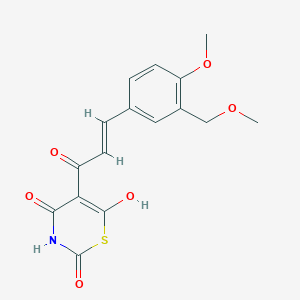 molecular formula C16H15NO6S B10915816 4-hydroxy-5-{(2E)-3-[4-methoxy-3-(methoxymethyl)phenyl]prop-2-enoyl}-2H-1,3-thiazine-2,6(3H)-dione 