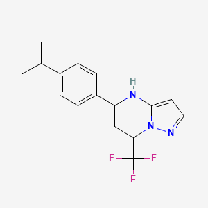 5-[4-(Propan-2-yl)phenyl]-7-(trifluoromethyl)-4,5,6,7-tetrahydropyrazolo[1,5-a]pyrimidine