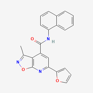 6-(furan-2-yl)-3-methyl-N-(naphthalen-1-yl)[1,2]oxazolo[5,4-b]pyridine-4-carboxamide