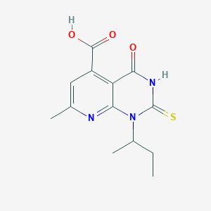 1-(Butan-2-yl)-7-methyl-4-oxo-2-sulfanyl-1,4-dihydropyrido[2,3-d]pyrimidine-5-carboxylic acid