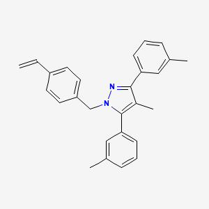 1-(4-ethenylbenzyl)-4-methyl-3,5-bis(3-methylphenyl)-1H-pyrazole