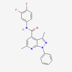 N-(3,4-difluorophenyl)-3,6-dimethyl-1-phenyl-1H-pyrazolo[3,4-b]pyridine-4-carboxamide