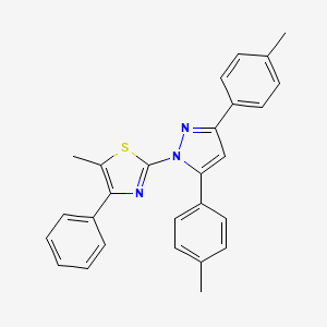 2-[3,5-bis(4-methylphenyl)-1H-pyrazol-1-yl]-5-methyl-4-phenyl-1,3-thiazole