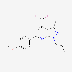 4-(difluoromethyl)-6-(4-methoxyphenyl)-3-methyl-1-propyl-1H-pyrazolo[3,4-b]pyridine