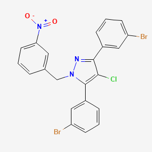 3,5-bis(3-bromophenyl)-4-chloro-1-(3-nitrobenzyl)-1H-pyrazole