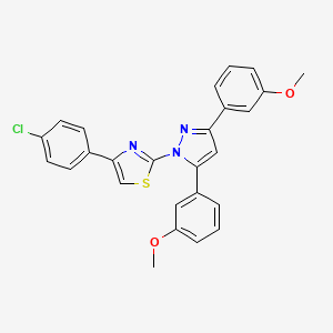 2-[3,5-bis(3-methoxyphenyl)-1H-pyrazol-1-yl]-4-(4-chlorophenyl)-1,3-thiazole