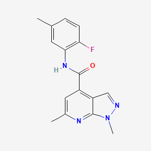 N-(2-fluoro-5-methylphenyl)-1,6-dimethyl-1H-pyrazolo[3,4-b]pyridine-4-carboxamide