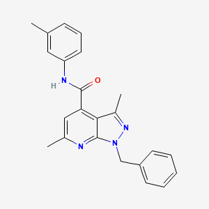 1-benzyl-3,6-dimethyl-N-(3-methylphenyl)-1H-pyrazolo[3,4-b]pyridine-4-carboxamide