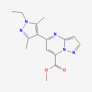 methyl 5-(1-ethyl-3,5-dimethyl-1H-pyrazol-4-yl)pyrazolo[1,5-a]pyrimidine-7-carboxylate