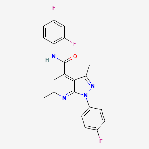 N-(2,4-difluorophenyl)-1-(4-fluorophenyl)-3,6-dimethyl-1H-pyrazolo[3,4-b]pyridine-4-carboxamide