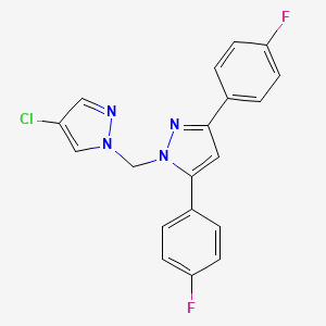 1-[(4-chloro-1H-pyrazol-1-yl)methyl]-3,5-bis(4-fluorophenyl)-1H-pyrazole