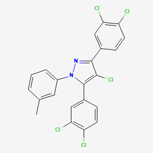 4-chloro-3,5-bis(3,4-dichlorophenyl)-1-(3-methylphenyl)-1H-pyrazole