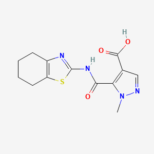 1-methyl-5-(4,5,6,7-tetrahydro-1,3-benzothiazol-2-ylcarbamoyl)-1H-pyrazole-4-carboxylic acid