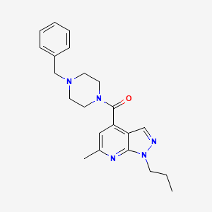 (4-benzylpiperazin-1-yl)(6-methyl-1-propyl-1H-pyrazolo[3,4-b]pyridin-4-yl)methanone