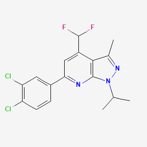 6-(3,4-dichlorophenyl)-4-(difluoromethyl)-3-methyl-1-(propan-2-yl)-1H-pyrazolo[3,4-b]pyridine