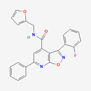 3-(2-fluorophenyl)-N-(furan-2-ylmethyl)-6-phenyl[1,2]oxazolo[5,4-b]pyridine-4-carboxamide