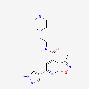 3-methyl-N-[2-(1-methylpiperidin-4-yl)ethyl]-6-(1-methyl-1H-pyrazol-4-yl)[1,2]oxazolo[5,4-b]pyridine-4-carboxamide