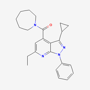 azepan-1-yl(3-cyclopropyl-6-ethyl-1-phenyl-1H-pyrazolo[3,4-b]pyridin-4-yl)methanone