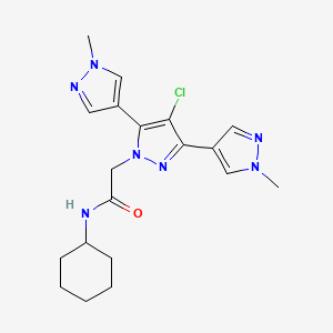 2-[4-chloro-3,5-bis(1-methylpyrazol-4-yl)pyrazol-1-yl]-N-cyclohexylacetamide