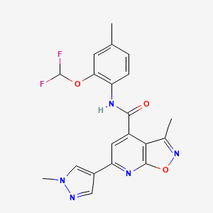 N-[2-(difluoromethoxy)-4-methylphenyl]-3-methyl-6-(1-methyl-1H-pyrazol-4-yl)[1,2]oxazolo[5,4-b]pyridine-4-carboxamide