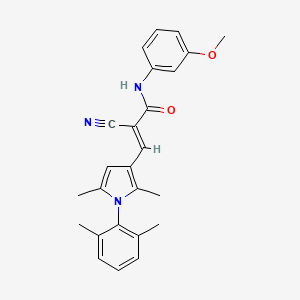 (2E)-2-cyano-3-[1-(2,6-dimethylphenyl)-2,5-dimethyl-1H-pyrrol-3-yl]-N-(3-methoxyphenyl)prop-2-enamide