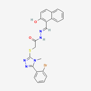 2-{[5-(2-bromophenyl)-4-methyl-4H-1,2,4-triazol-3-yl]sulfanyl}-N'-[(E)-(2-hydroxynaphthalen-1-yl)methylidene]acetohydrazide