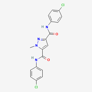 N,N'-bis(4-chlorophenyl)-1-methyl-1H-pyrazole-3,5-dicarboxamide