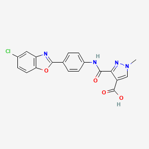 3-{[4-(5-chloro-1,3-benzoxazol-2-yl)phenyl]carbamoyl}-1-methyl-1H-pyrazole-4-carboxylic acid