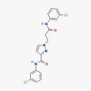 N-(3-chlorophenyl)-1-{3-[(3-chlorophenyl)amino]-3-oxopropyl}-1H-pyrazole-3-carboxamide