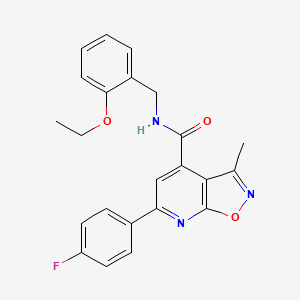 molecular formula C23H20FN3O3 B10916174 N-(2-ethoxybenzyl)-6-(4-fluorophenyl)-3-methyl[1,2]oxazolo[5,4-b]pyridine-4-carboxamide 