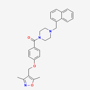 {4-[(3,5-Dimethyl-1,2-oxazol-4-yl)methoxy]phenyl}[4-(naphthalen-1-ylmethyl)piperazin-1-yl]methanone