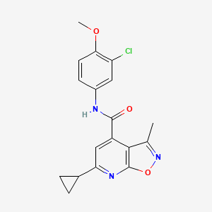 N-(3-chloro-4-methoxyphenyl)-6-cyclopropyl-3-methyl[1,2]oxazolo[5,4-b]pyridine-4-carboxamide