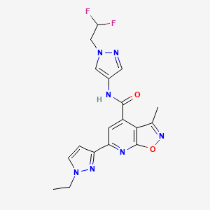 N-[1-(2,2-difluoroethyl)-1H-pyrazol-4-yl]-6-(1-ethyl-1H-pyrazol-3-yl)-3-methyl[1,2]oxazolo[5,4-b]pyridine-4-carboxamide