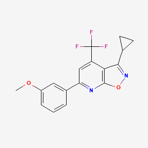 3-Cyclopropyl-6-(3-methoxyphenyl)-4-(trifluoromethyl)[1,2]oxazolo[5,4-b]pyridine